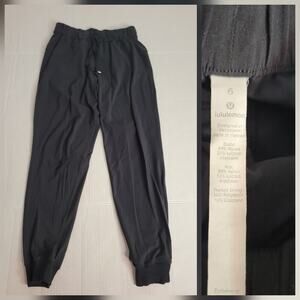 Lululemon Dance Studio Jogger Pant Womens Sz 6 High Rise Unlined Black W5CPJS